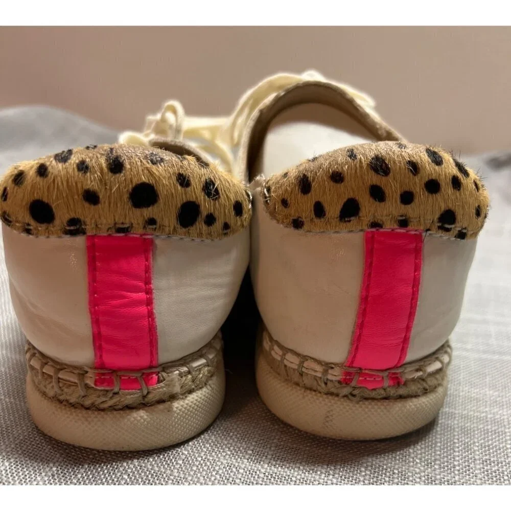 Dolce Vita Morris Comfort Sneaker Shoes Beige Leopard Print Womens Size 6.5